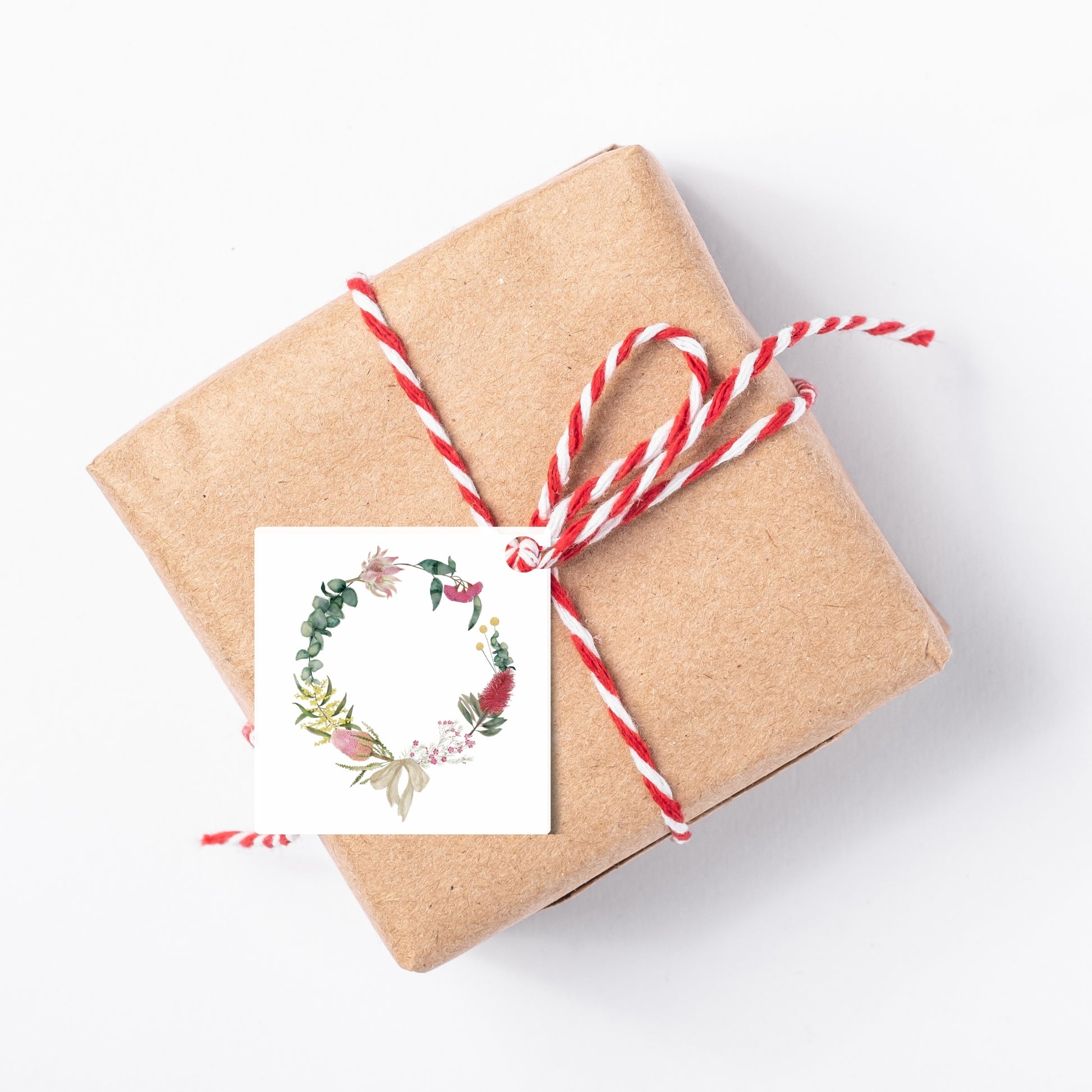 Christmas Round Wreath Gift Tag