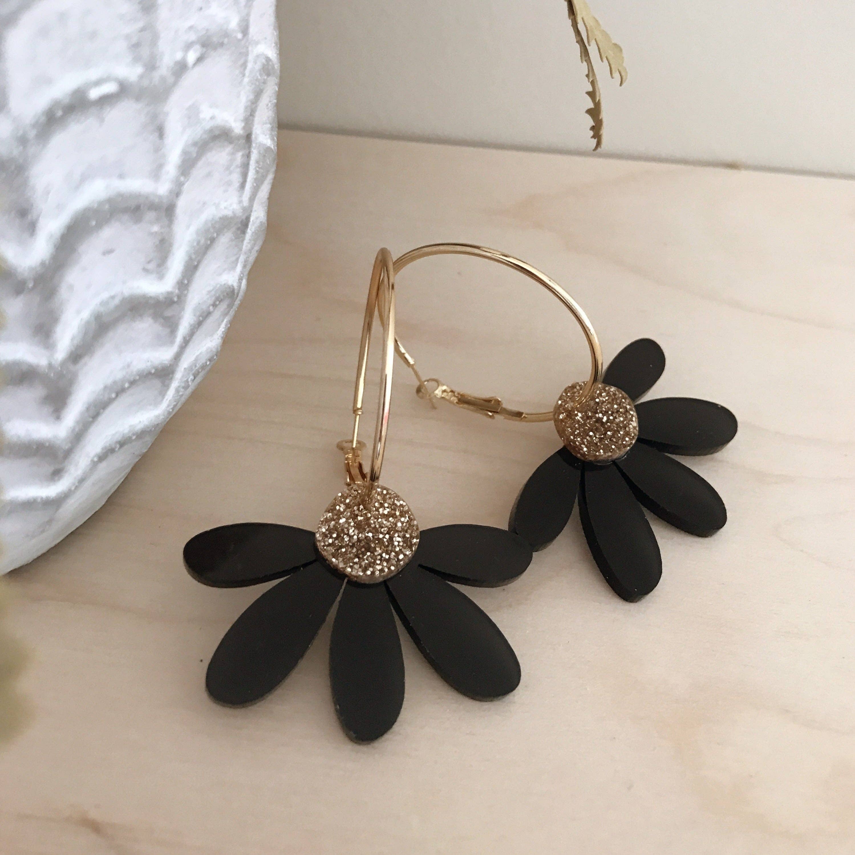 Jumbo Daisy Hoop Earrings