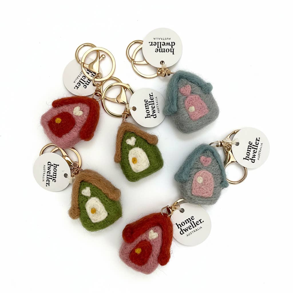 Felt House Keychain