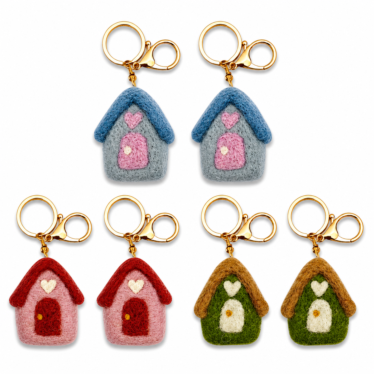Felt House Keychain
