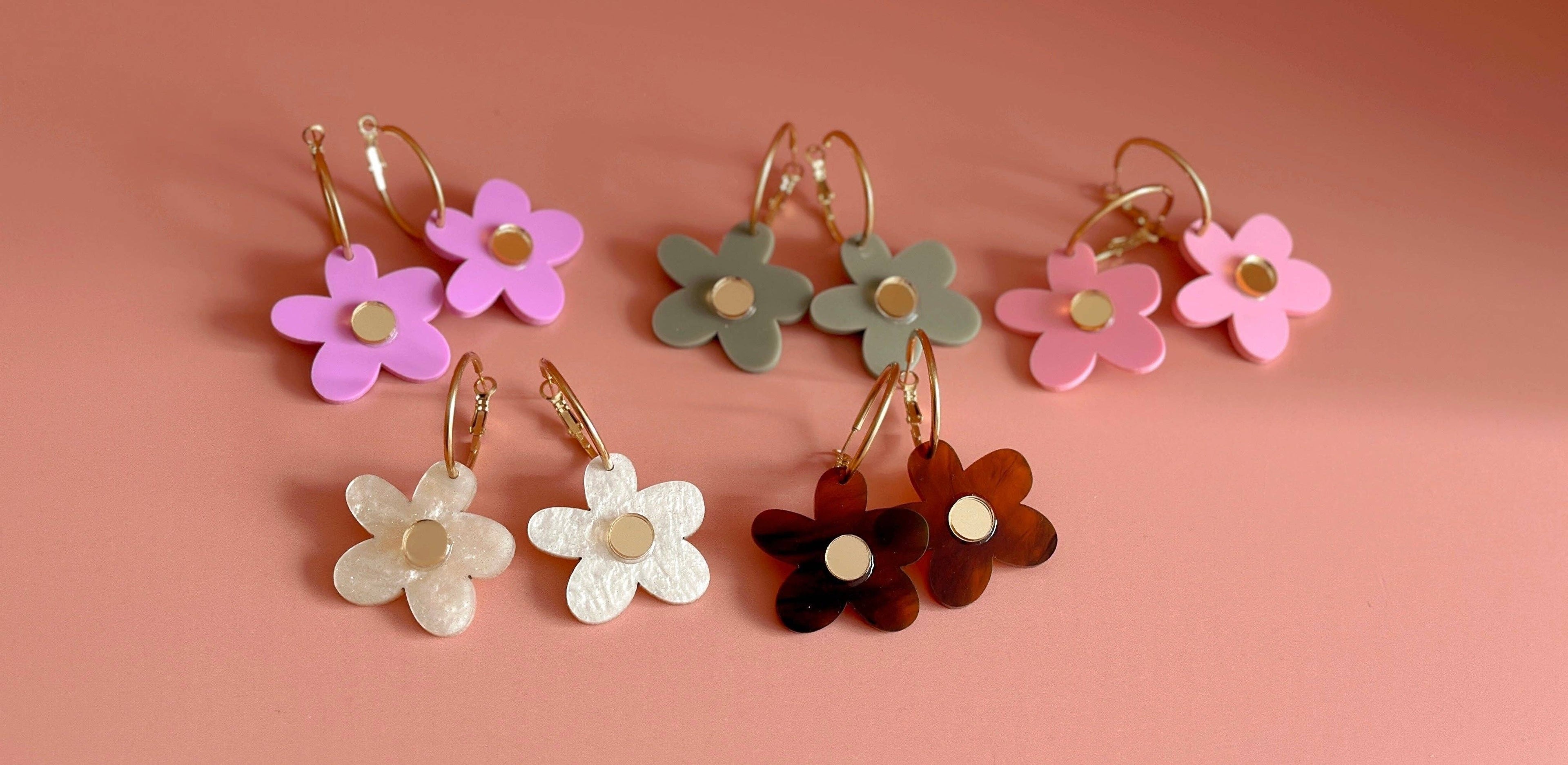 Bella Hoops | Candy Pink + Gold