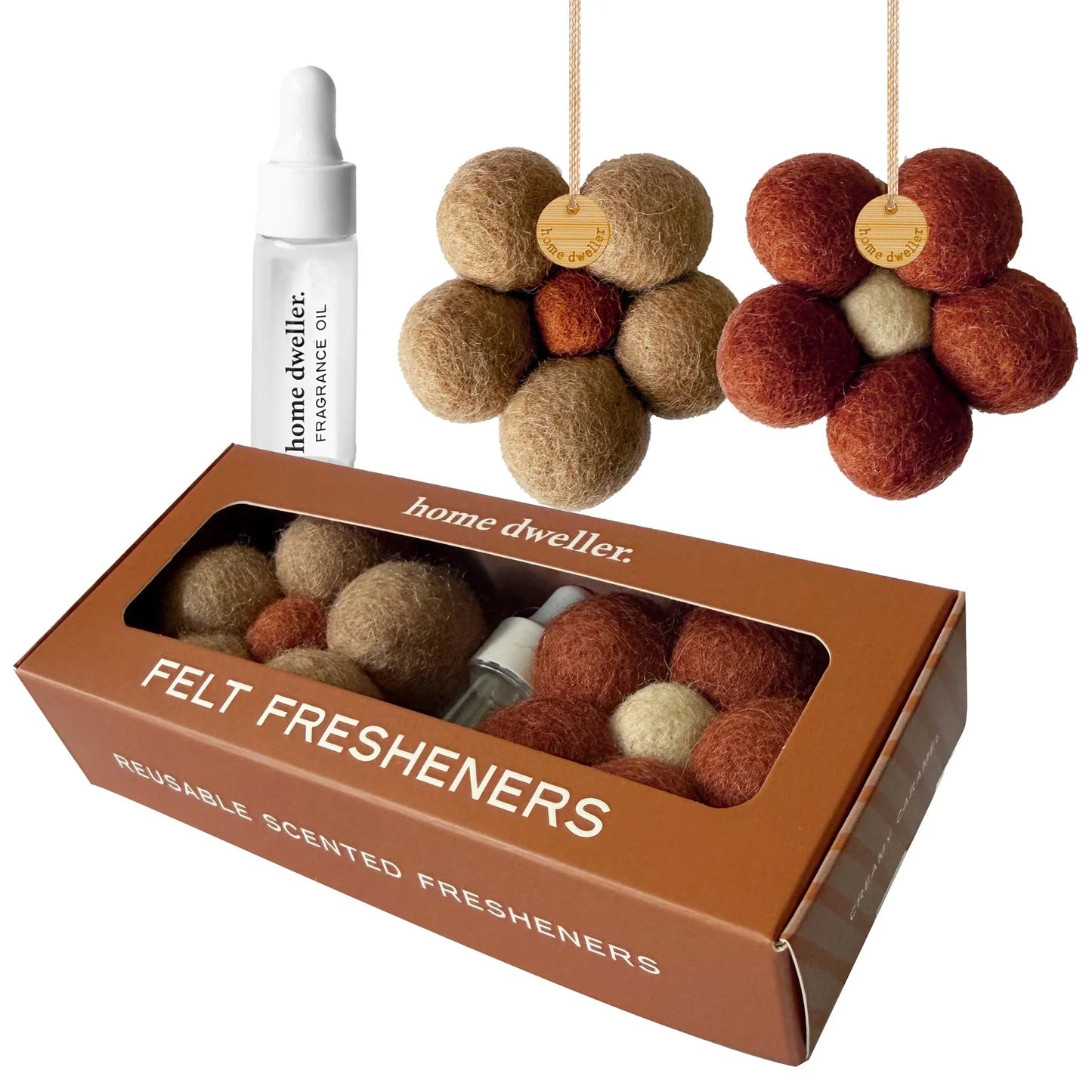 Felt Flower Fresheners - Creamy Caramel