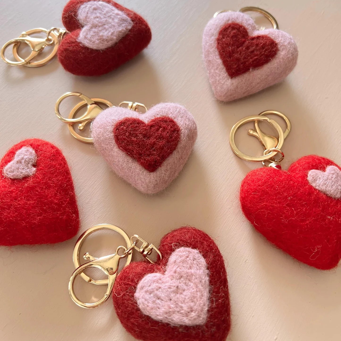 Felt Heart Keychain