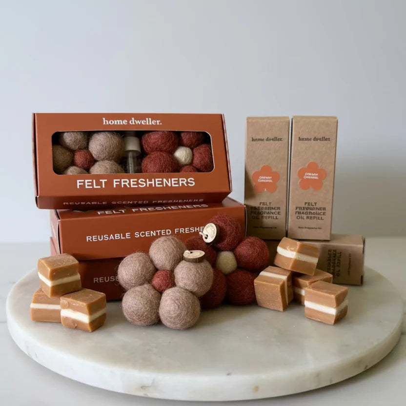 Felt Flower Fresheners - Creamy Caramel