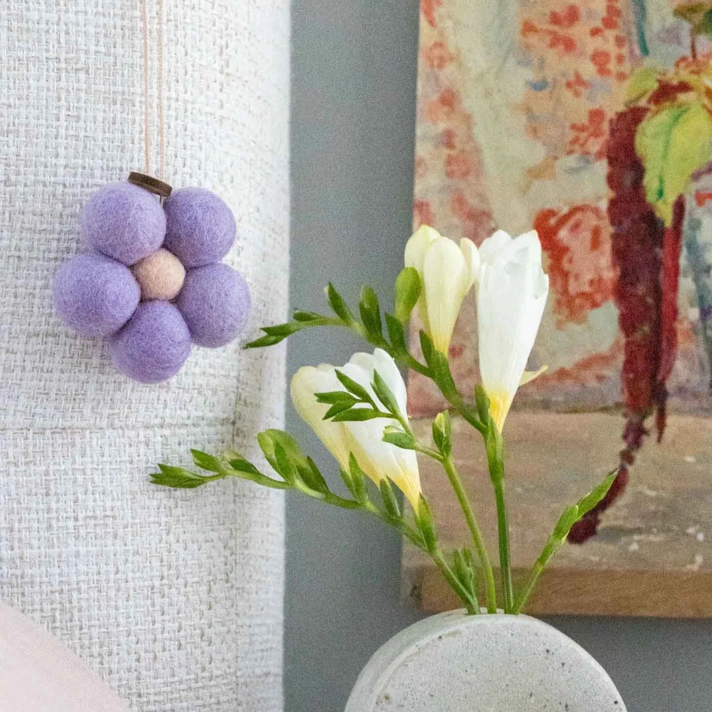 Felt Flower Fresheners - Amber & Lavender