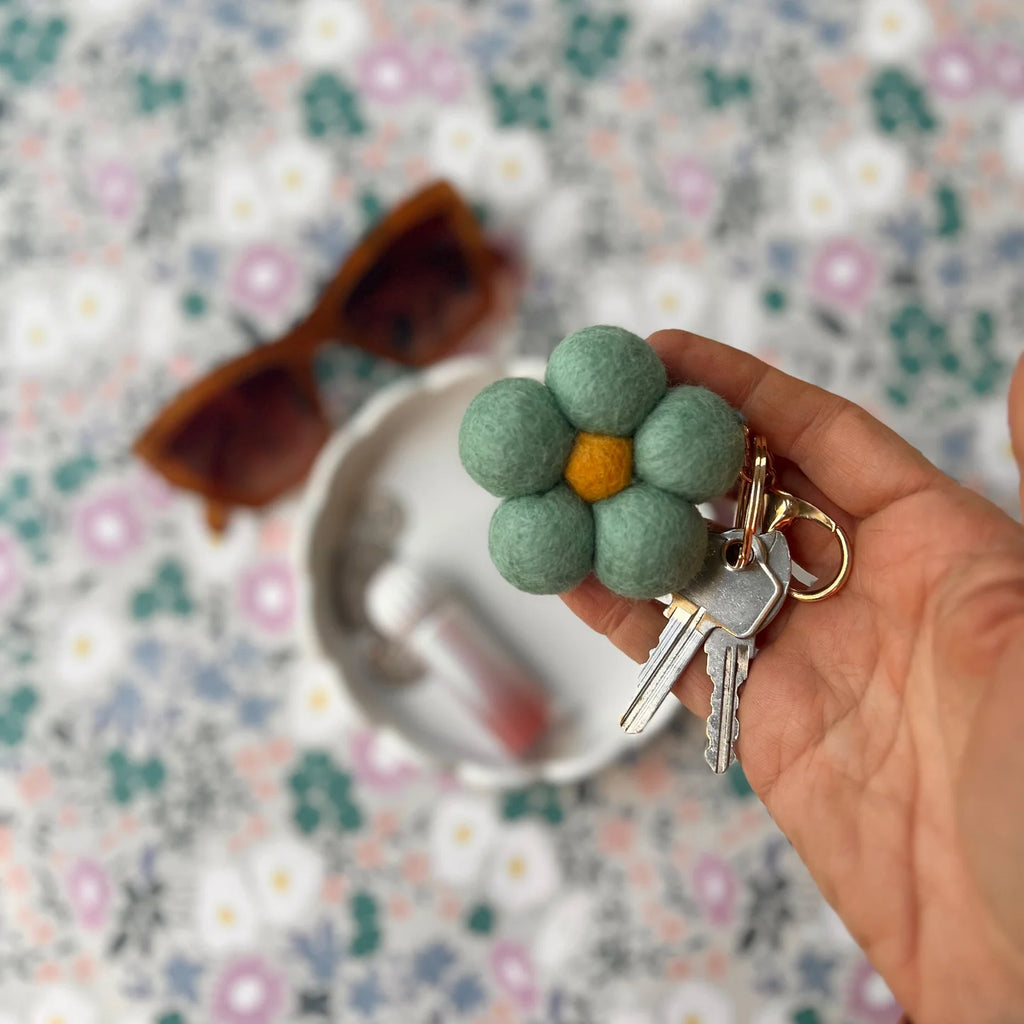 Felt Flower Keychain