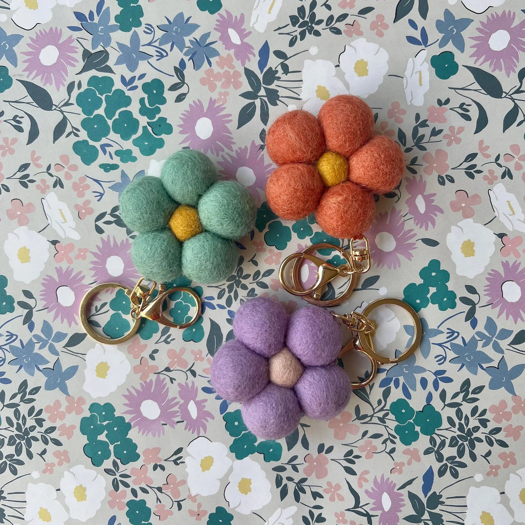 Felt Flower Keychain