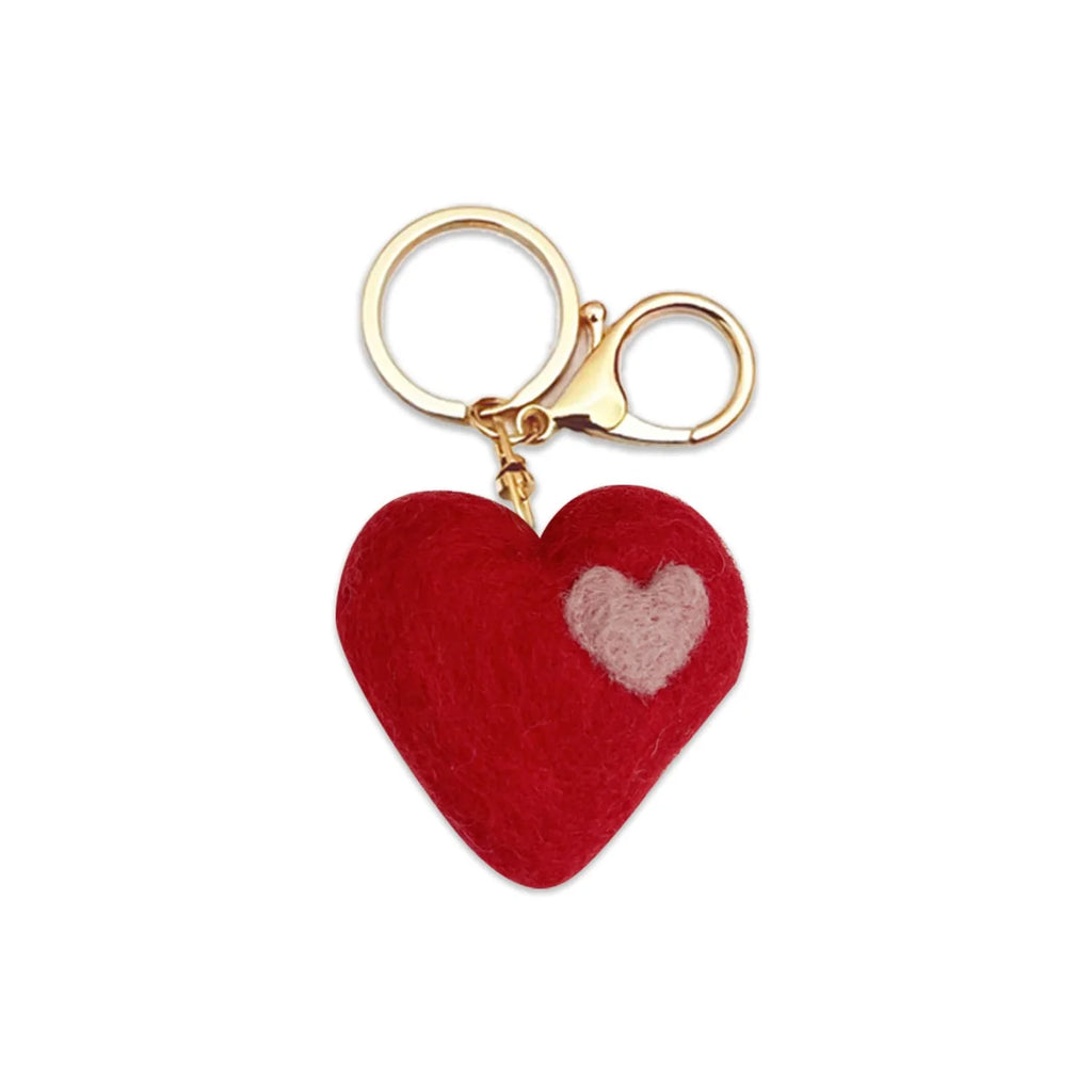 Felt Heart Keychain