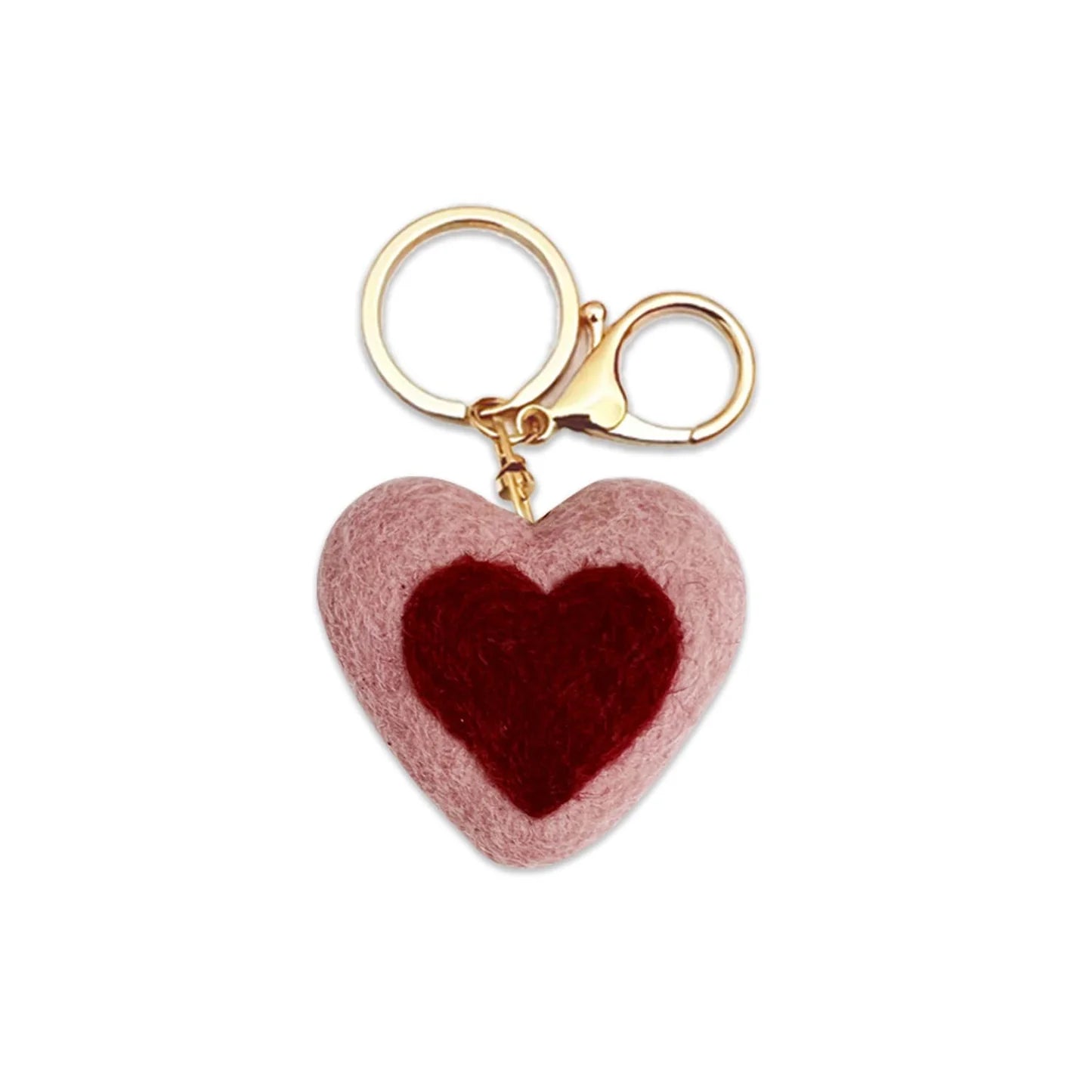 Felt Heart Keychain