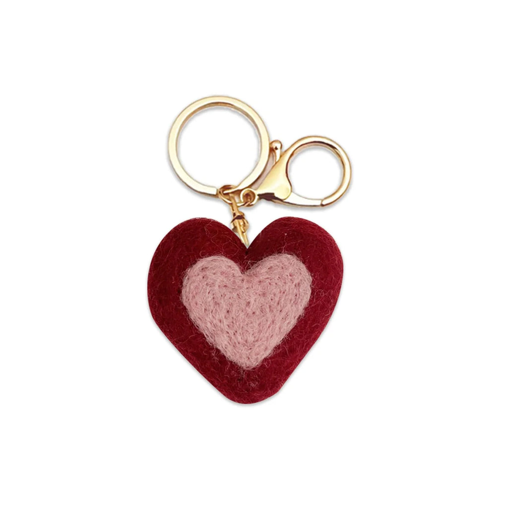 Felt Heart Keychain