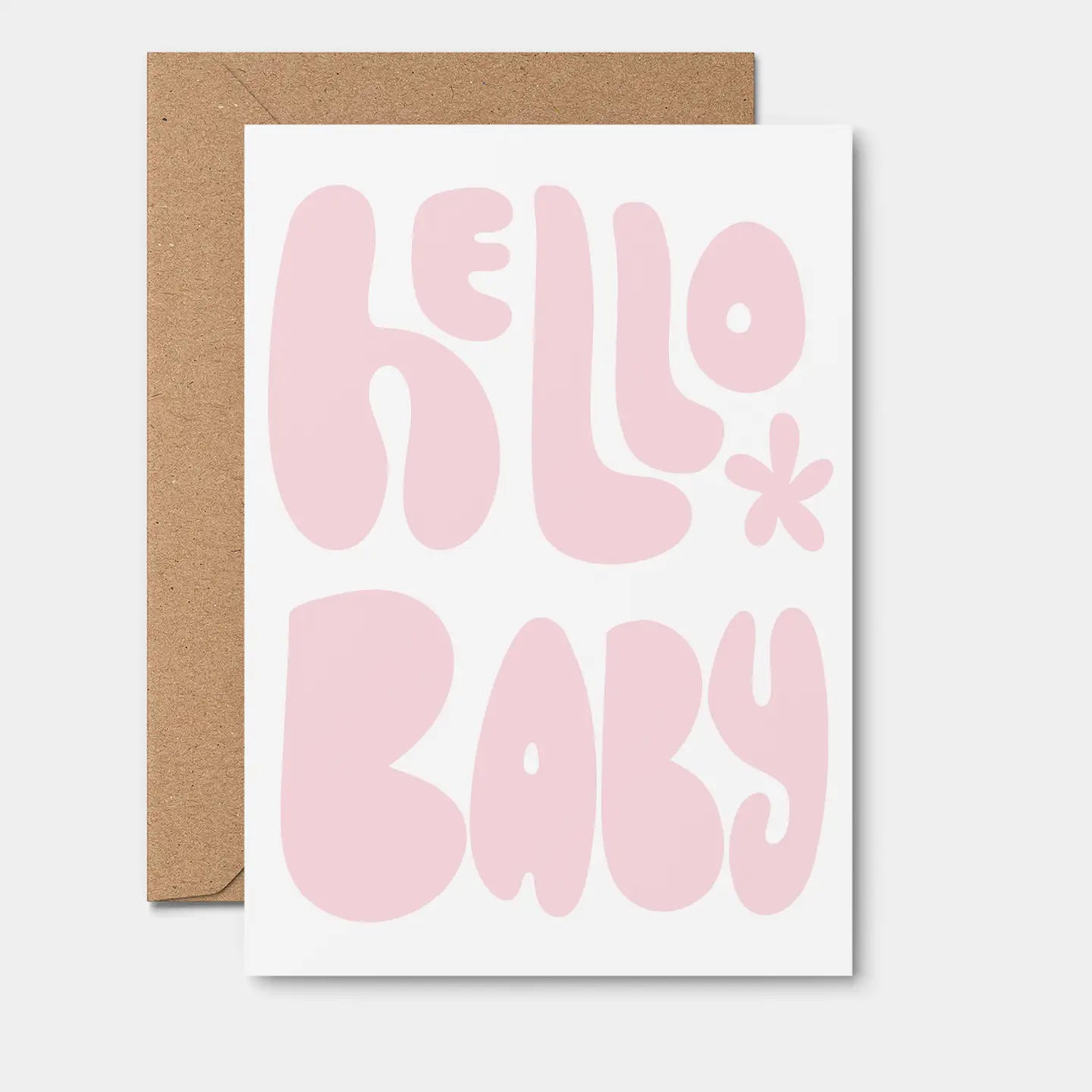 Hello Baby Card Pink