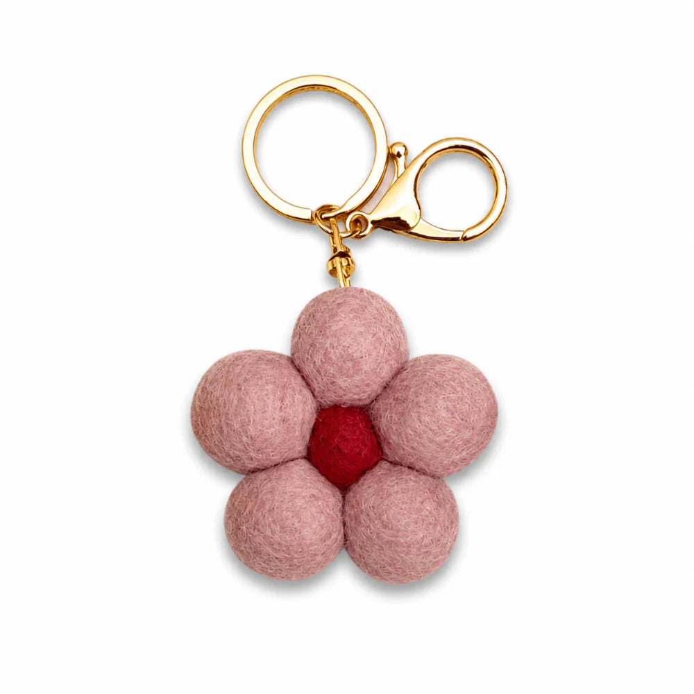 Felt Flower Keychain