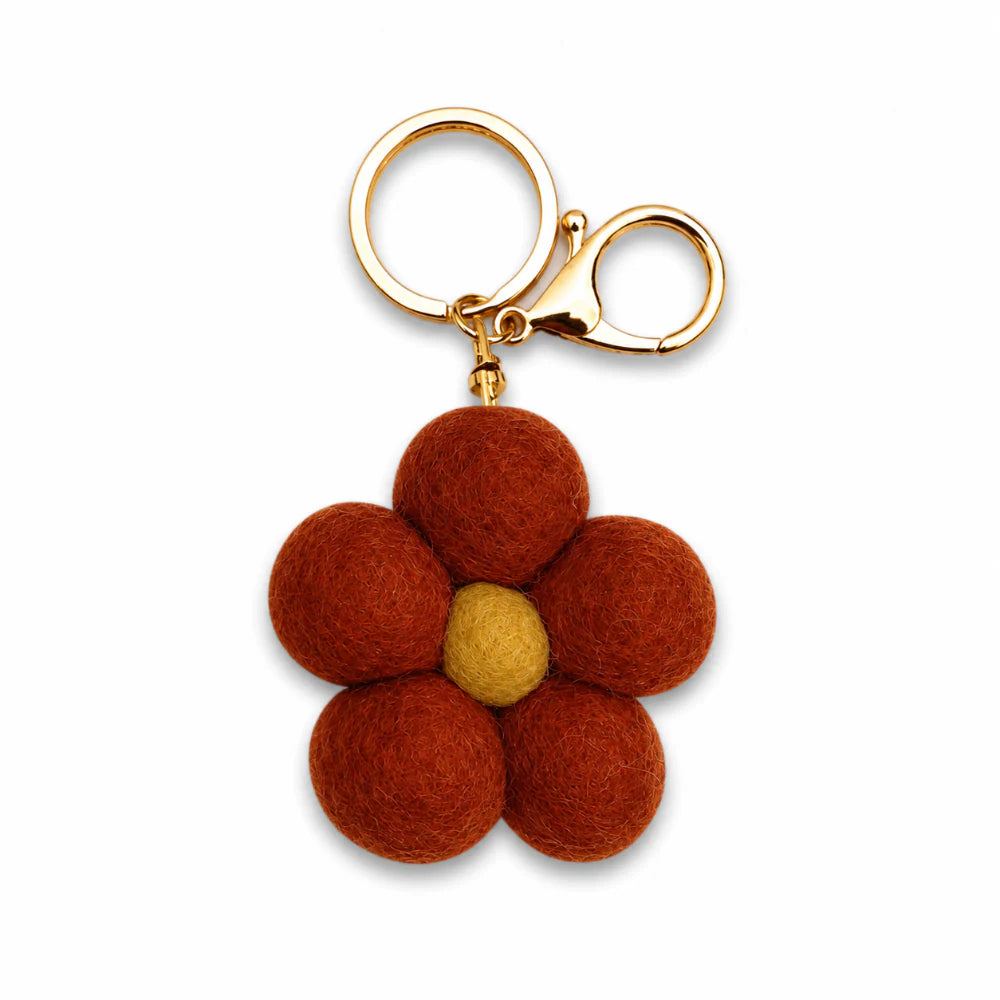 Felt Flower Keychain