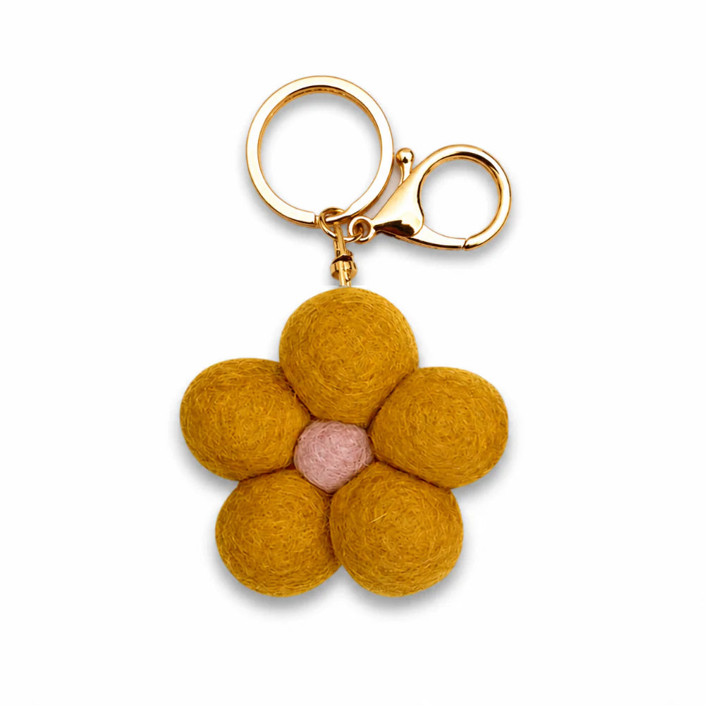 Felt Flower Keychain