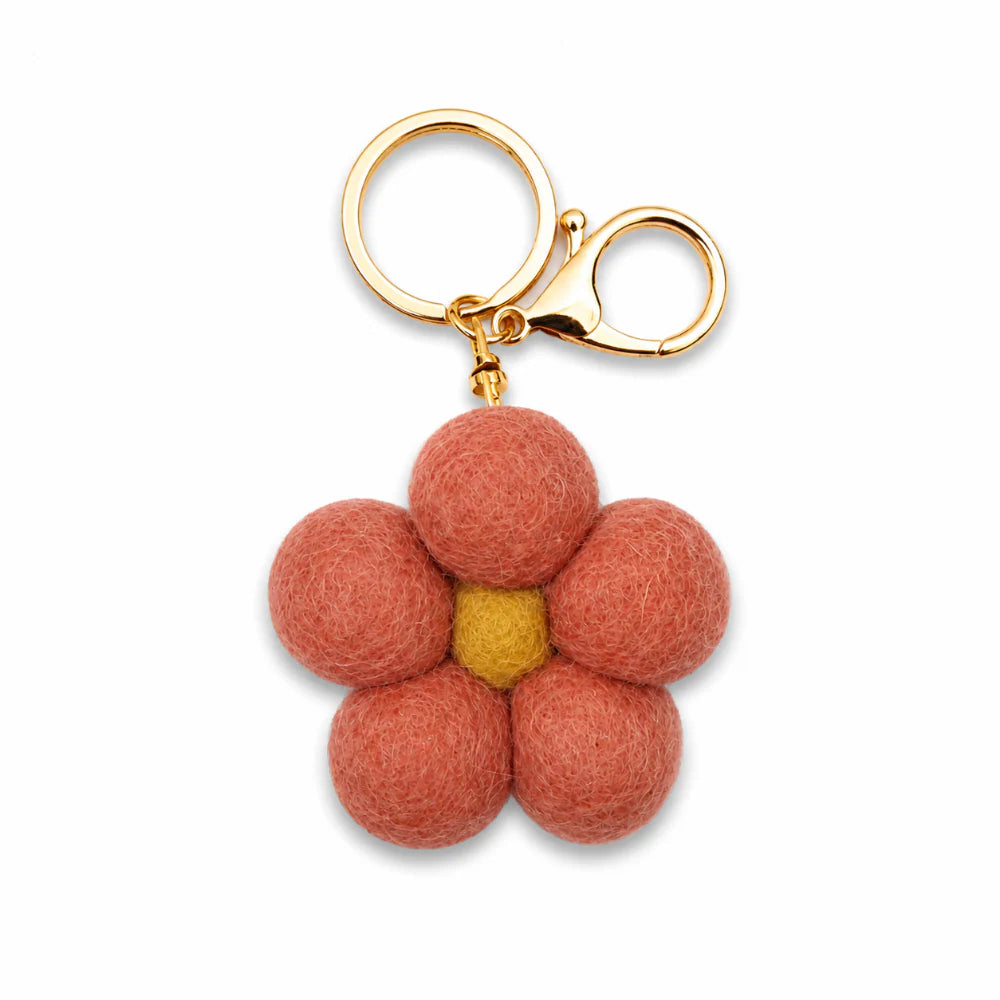Felt Flower Keychain
