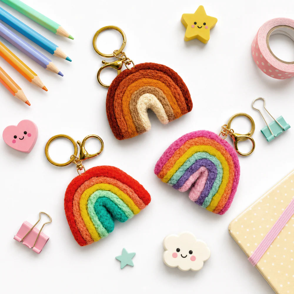 Felt Rainbow Keychain