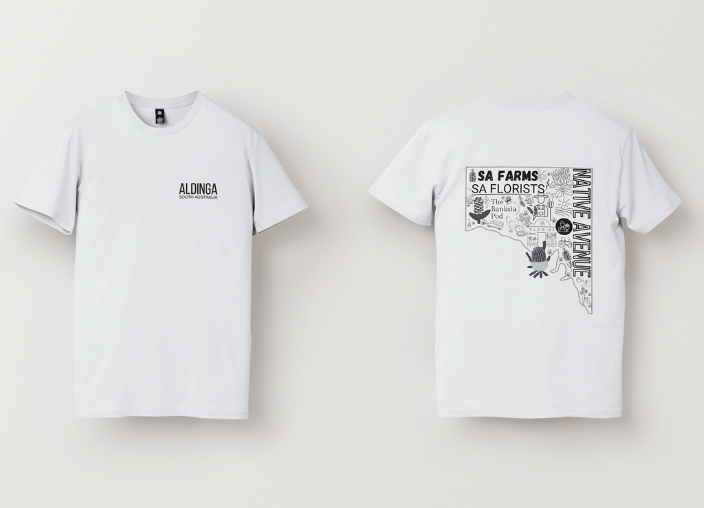 Native Ave Map T Shirt - White