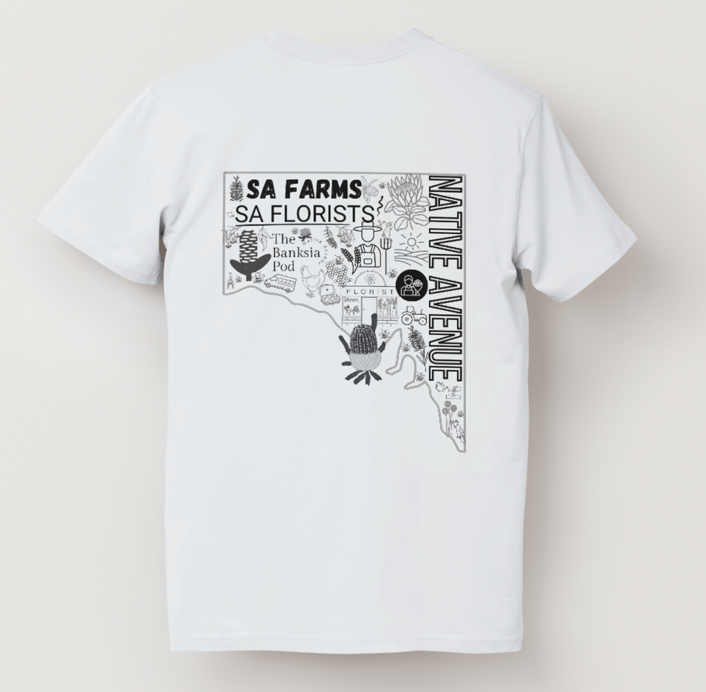 Native Ave Map T Shirt - White