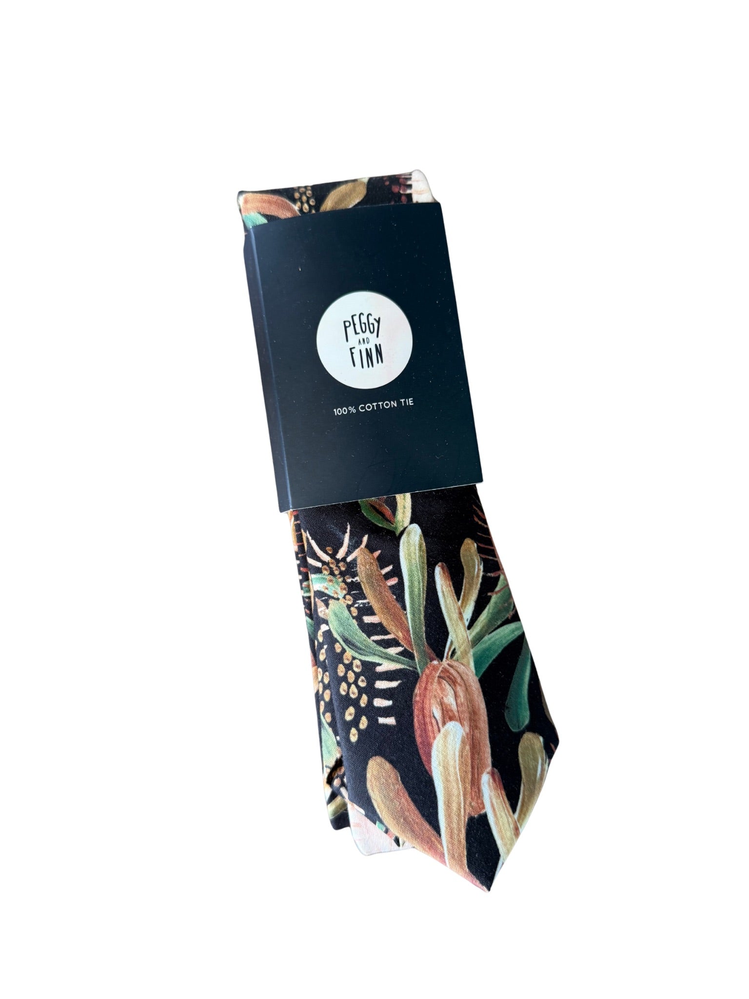 Cotton Tie - Grass Tree Black