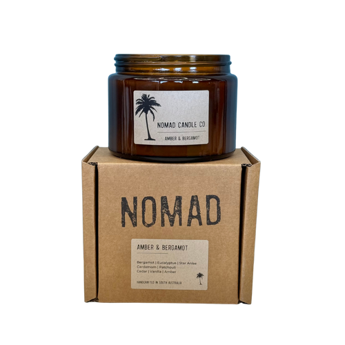 AMBER & BERGAMOT | SOY WAX CANDLE 500g