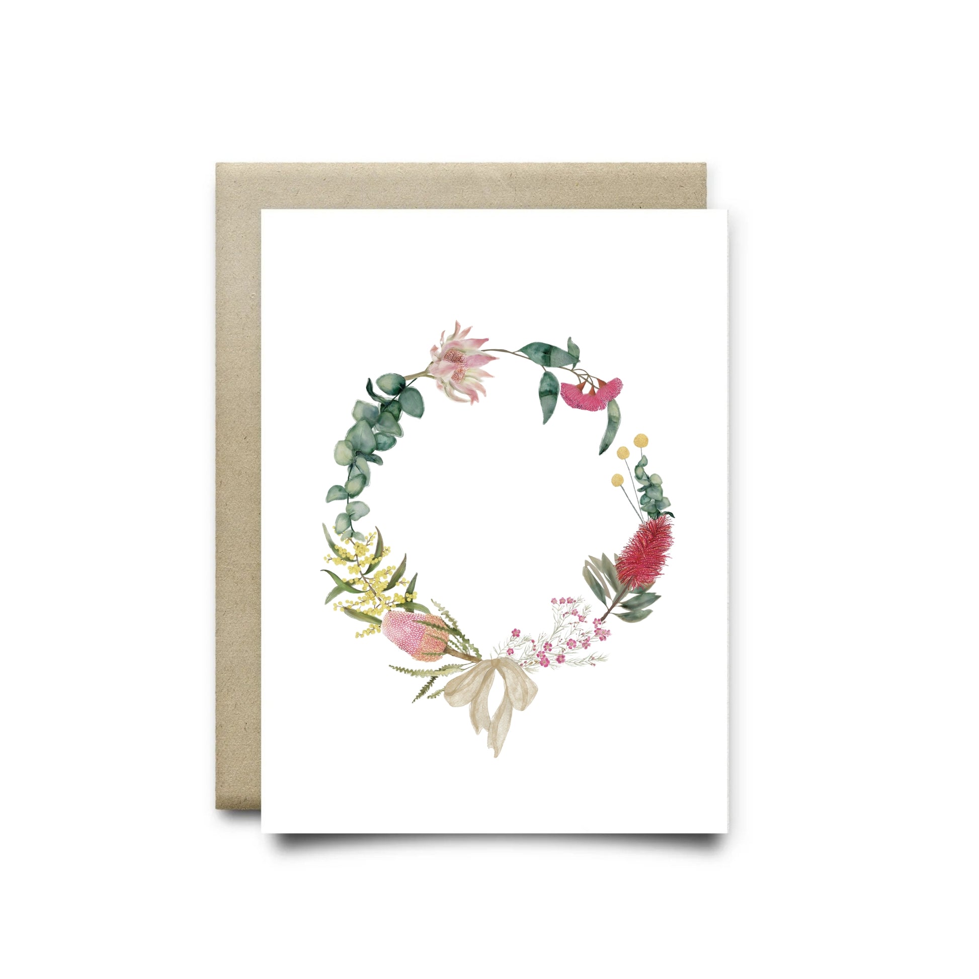 Christmas Round Wreath Greeting Card